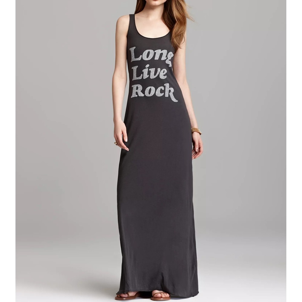 Long Live Rock Junk Food Charcoal Grey Maverick Maxi Dress Women's XS NWT